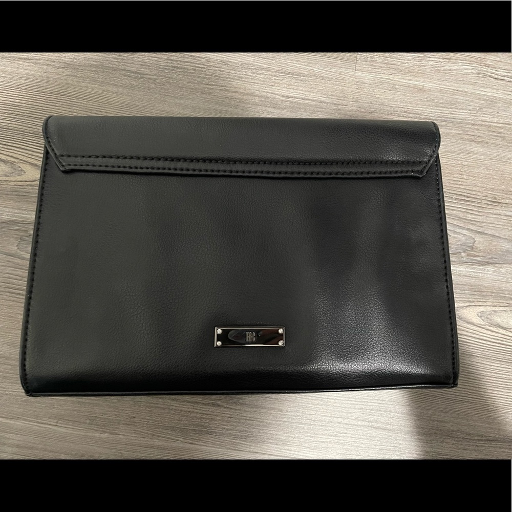 Black Leather INC Evening Clutch - Picture 3 of 4